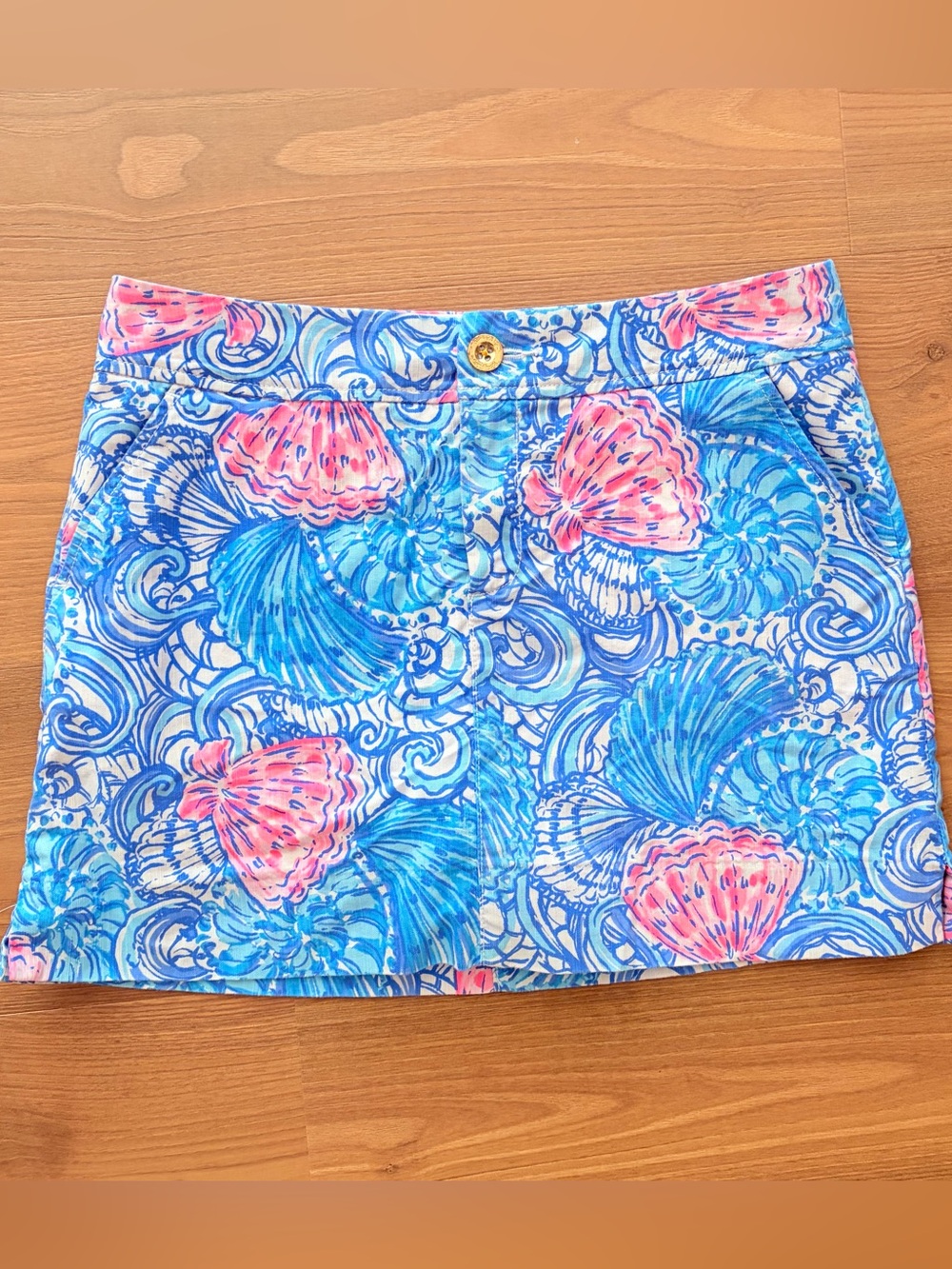Lilly Pulitzer Nicki Skort in the "Blue Haven Raising Shell"